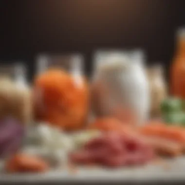 Fermented Foods: The Probiotics for a Thriving Gut Close-up of fermented foods like yogurt and kimchi