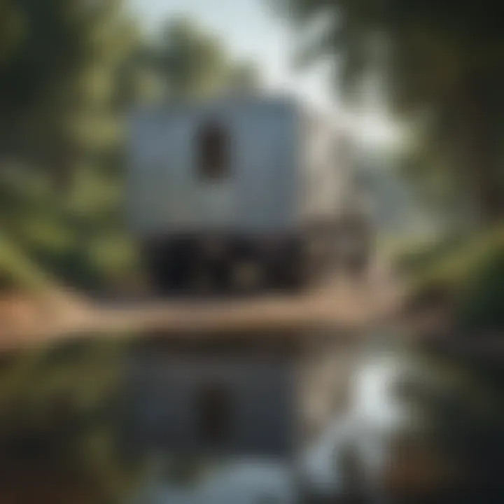 A close-up of advanced sanitation technology in a rural setting