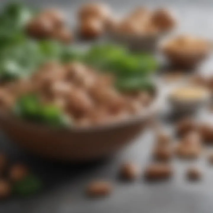 A selection of magnesium-boosting foods like nuts and leafy greens