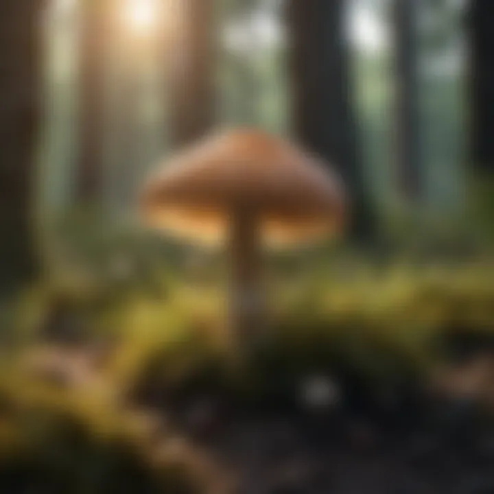 Agaricaceae fungi in their natural habitat