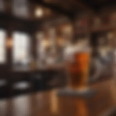 Traditional British Pub Atmosphere Historic pub interior showcasing traditional British drinking culture