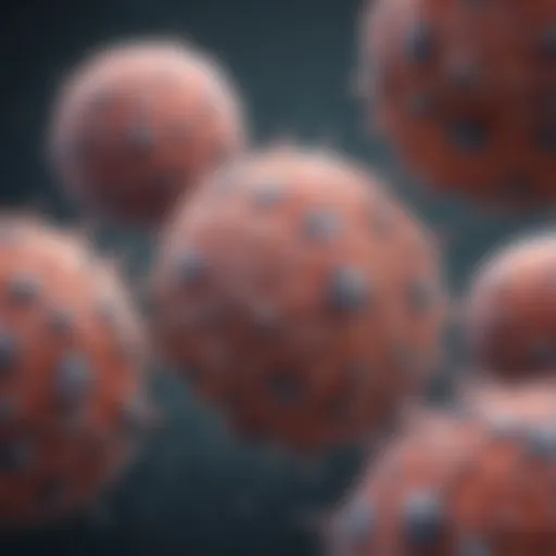 Microscopic view of glioblastoma cells showcasing their aggressive nature