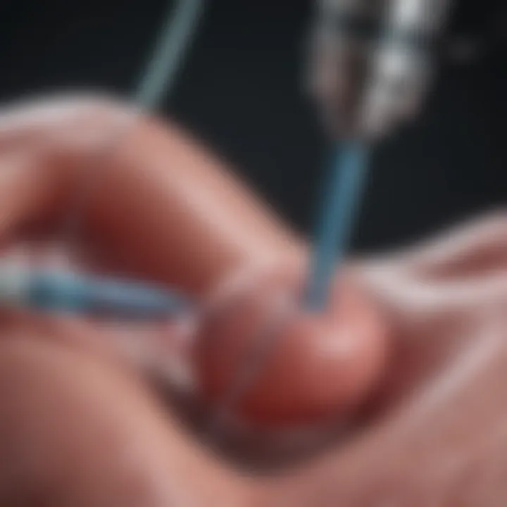 Illustration of the angioplasty procedure highlighting the catheter and balloon mechanisms.