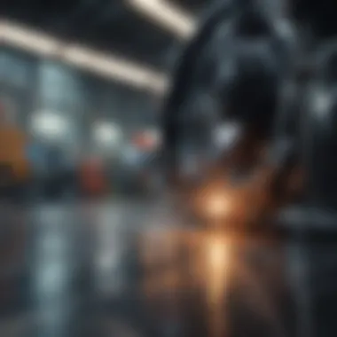 Fibre Optics in Industrial Manufacturing Industrial setting showcasing fibre optics in manufacturing