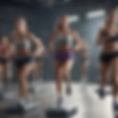 Group of individuals engaging in low-impact aerobic exercises, showcasing safe workout options.