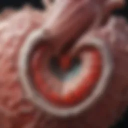 Illustration of a calcified heart valve showing the effects of calcification on functionality.