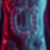 Diagram illustrating the anatomy of the sigmoid colon