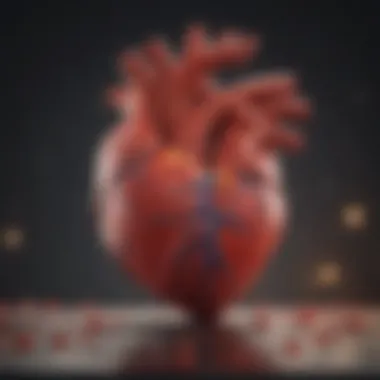 Visual representation of the cardiovascular risks associated with high cholesterol