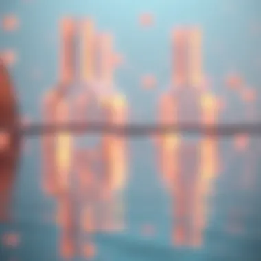 Visual representation of acid-base reactions in water