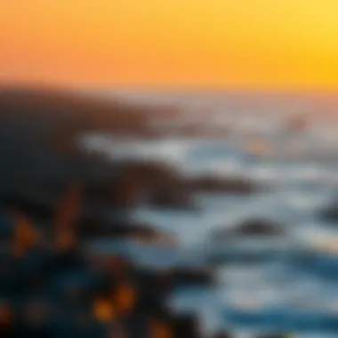 Tidal Energy Potential A vibrant coastal landscape showcasing tidal energy generation