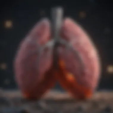 Chart illustrating survival outcomes for lung cancer patients
