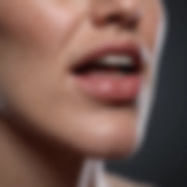Diagram showcasing the progression of lip cancer symptoms