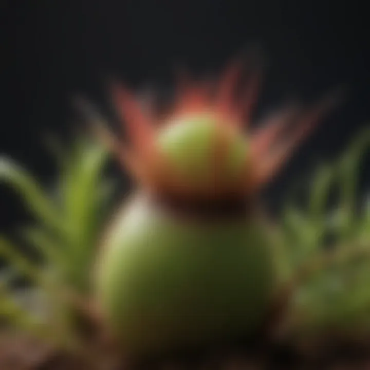 A close-up of a healthy Venus Flytrap showing its distinctive lobes and traps.