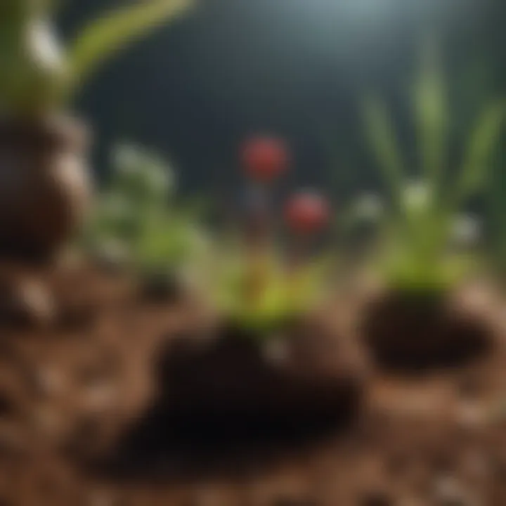 Illustration depicting the ideal soil composition for growing Venus Flytraps.