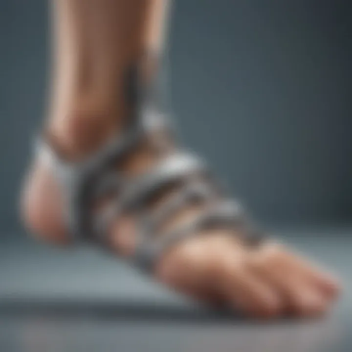 Graphical representation of biomechanics principles relevant to foot orthotic devices.
