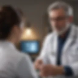 A doctor discussing healthcare access with a patient