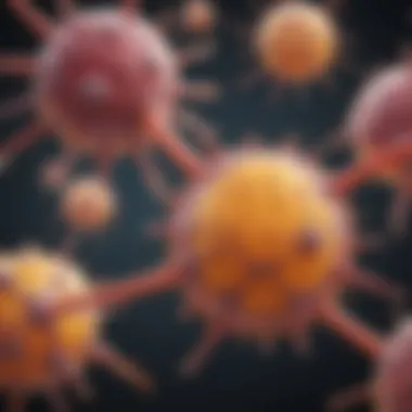 Illustration depicting the molecular mechanisms involved in bladder cancer development