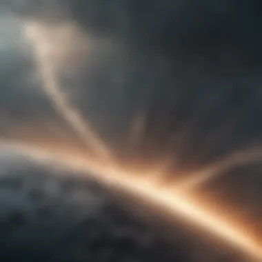 Illustration of jet streams affecting weather patterns