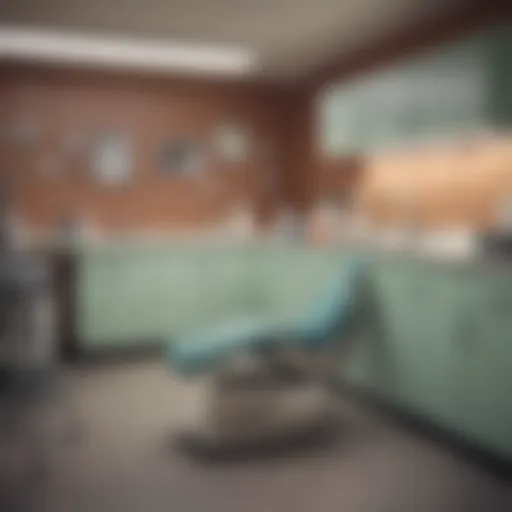 Dental clinic from the 1960s showcasing early dental equipment