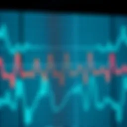 A detailed ECG reading showcasing irregular heartbeats