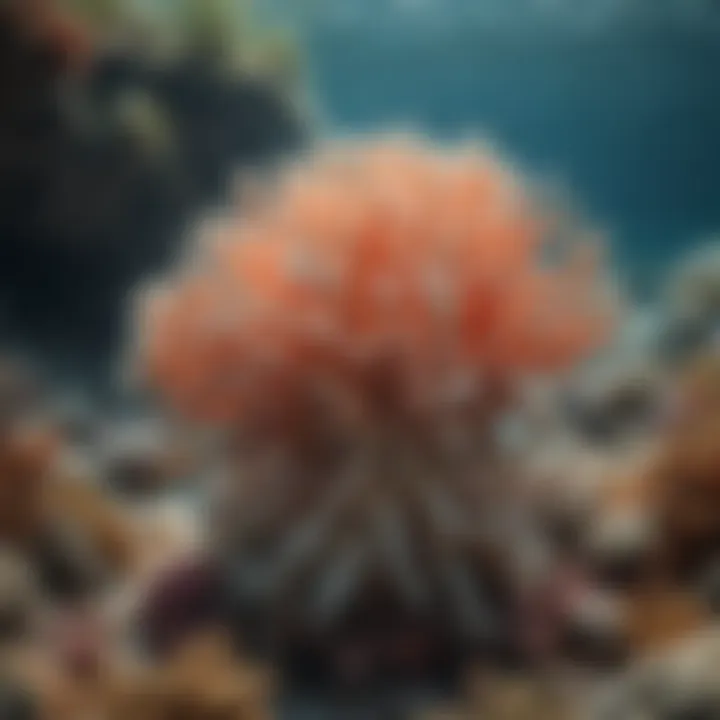 Coral bleaching event affecting fish habitats.