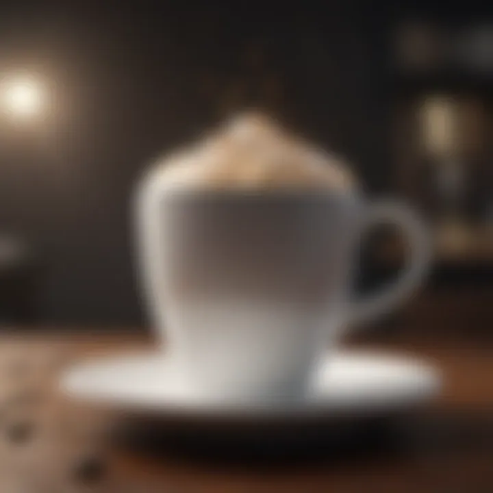A brain highlighting areas affected by caffeine intake