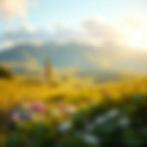 A serene landscape representing holistic healing