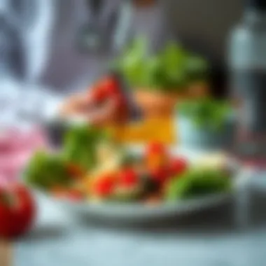 Nutritional Support for Cancer Care A vibrant plate showcasing a nutritious meal