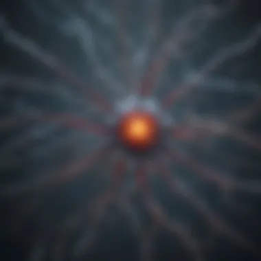Detailed illustration of neuron organization in the brain