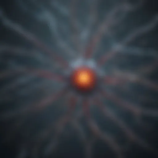 Detailed illustration of neuron organization in the brain