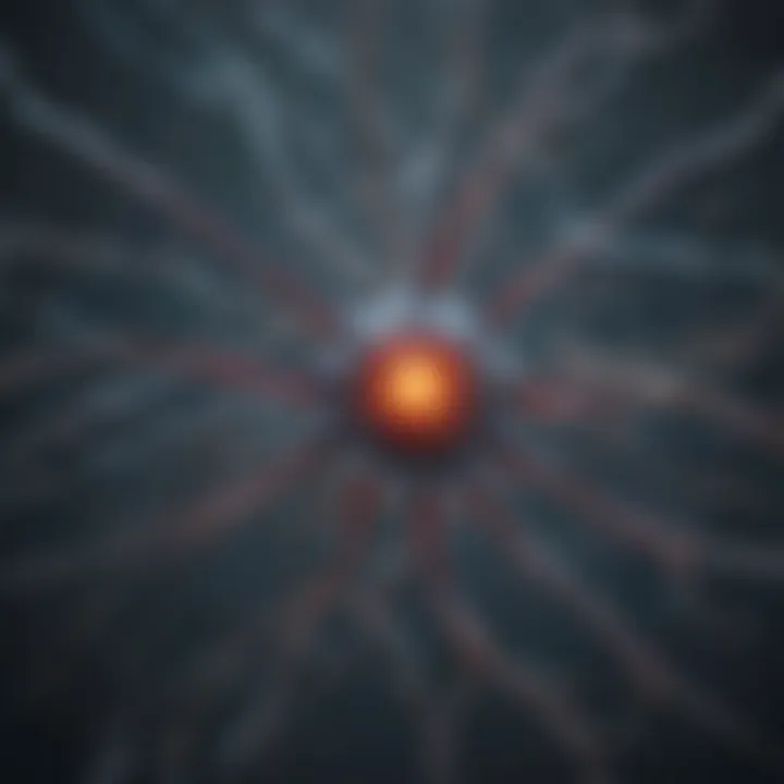 Detailed illustration of neuron organization in the brain
