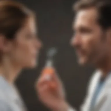 Consultation on Fever Management A healthcare professional discussing fever treatment options with a patient.