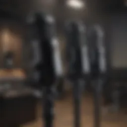 A detailed view of a loudspeaker and microphone setup in a modern studio environment.