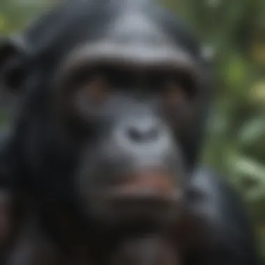 Illustration of threats bonobos face in their environment