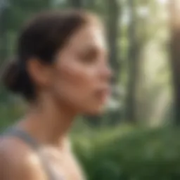 Illustration of a peaceful outdoor environment promoting respiratory health