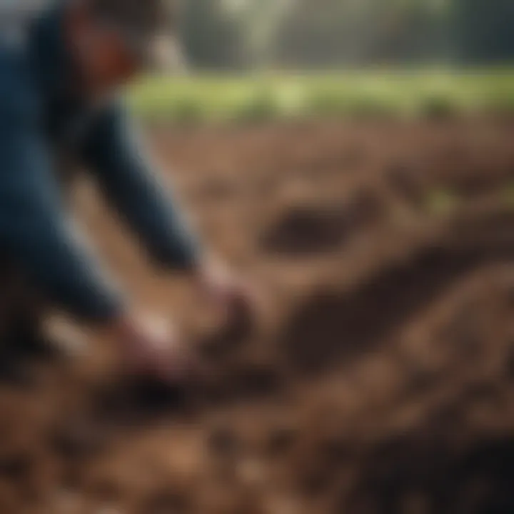 Vibrant agricultural field showcasing healthy crops and soil