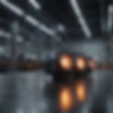 An industrial setting utilizing low energy lighting solutions.