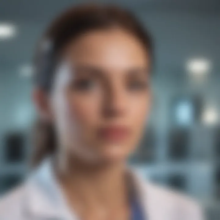 Visual representation of real-time data transmission in healthcare