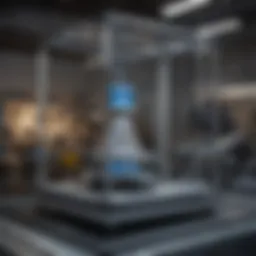 Illustration showcasing the electrospinning setup and apparatus used in scaffold fabrication.