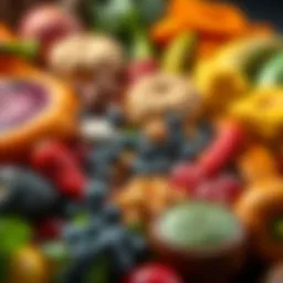 Vibrant assortment of foods rich in GABA