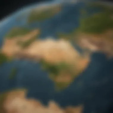 Population Distribution by Continent Map showcasing population distribution across continents