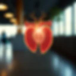 Illustration depicting heart-focused breathing technique