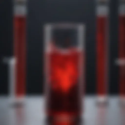 A visual representation of blood analysis related to hematospermia.