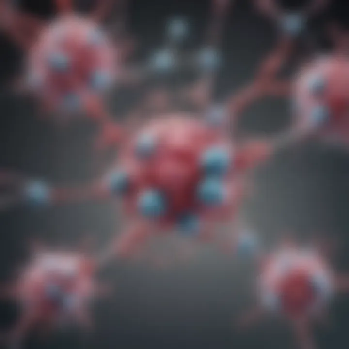 Illustration depicting the molecular structure of Herceptin and its interaction with HER2 receptors.
