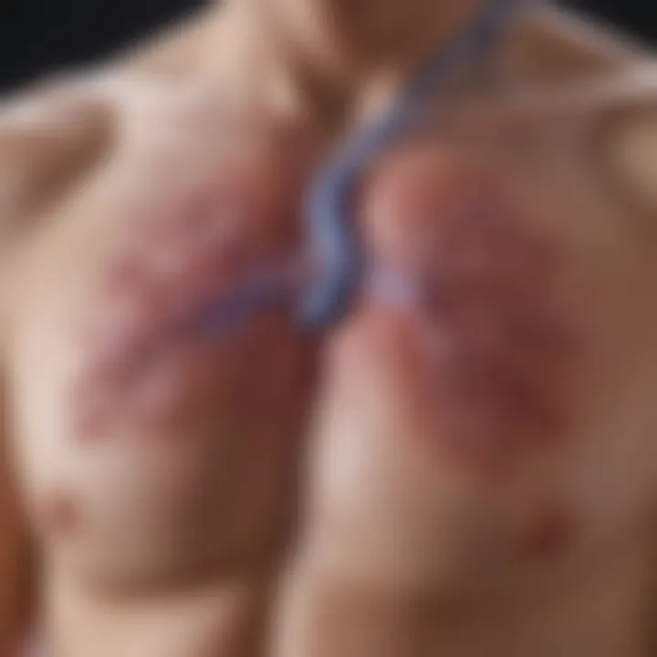 Visual representation of pulmonary dysfunction associated with Infuzema disease