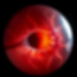 High-resolution retinal scan showcasing detailed vascular structures