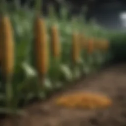 Variety of pesticides used in corn farming