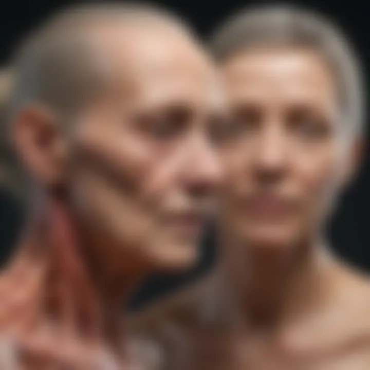 Visual representation of joint deformities caused by rheumatoid arthritis