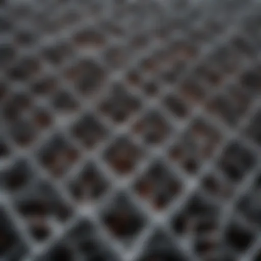 Visualization of the geometric arrangement of lattice structures in materials.