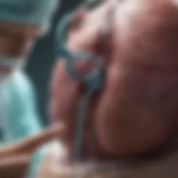 Illustration of liver transplant procedure